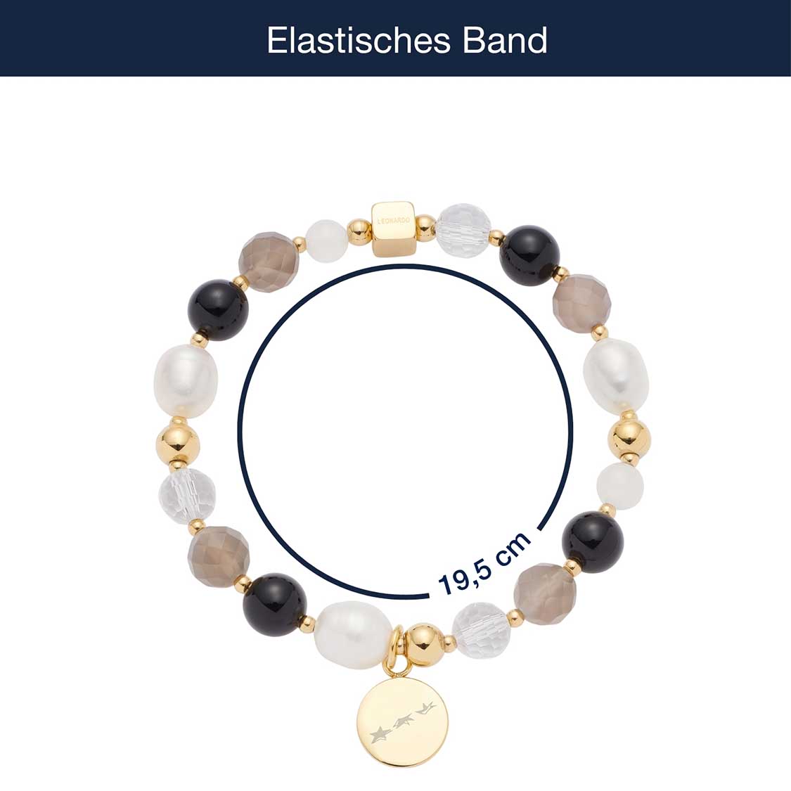leonardo-hope-bracelet-perles-dor-gris-lastique image 4