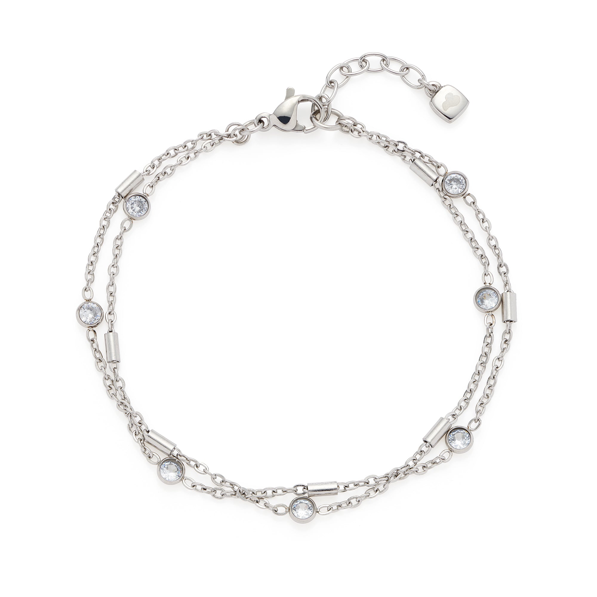 leonardo-francis-ciao-bracelet-argent-double-cha-ne image 1