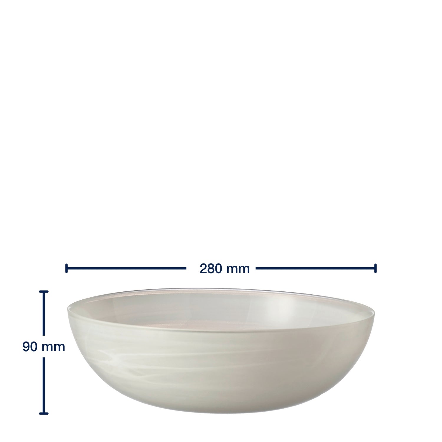 leonardo-alabastro-coupe-en-verre-28-cm-blanche image 2
