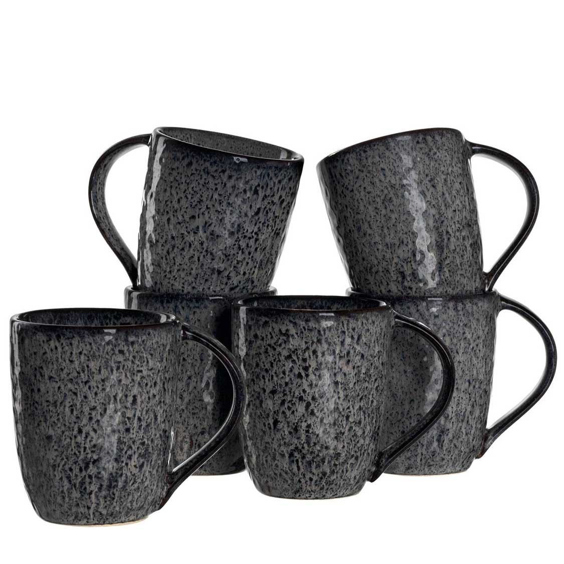 leonardo-matera-tasse-c-ramique-anthracite-430-ml-lot-6 image 1