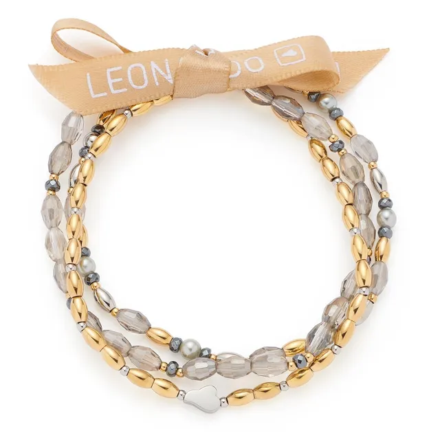 leonardo-agneta-bracelet-triple-bicolore-or-gris image 1