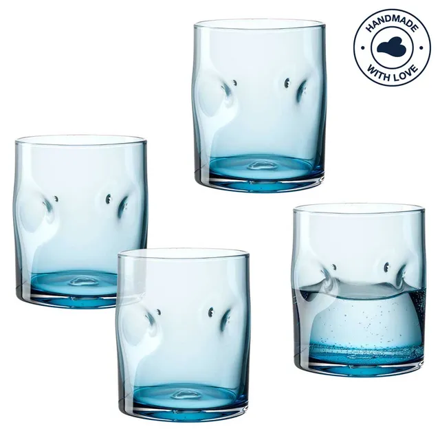 leonardo-vesuvio-verre-300-ml-bleu-lot-4 image 1